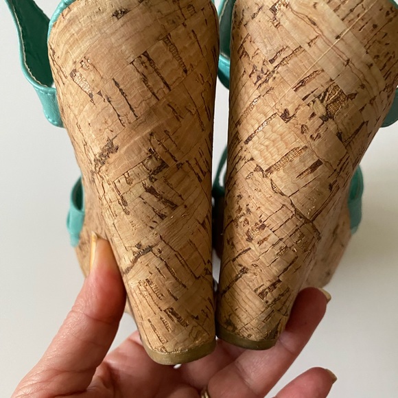 Spirit Moda Strappy Sandal w/Cork Wedge Platform 8 - Picture 7 of 12